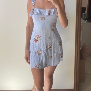 Baby blue floral summer dress